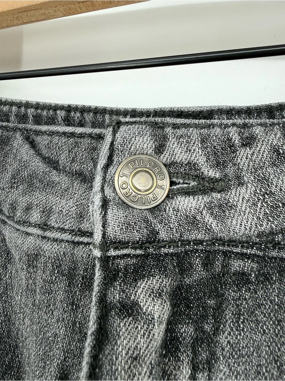 Anthropologie Pilcro Signature High Rise Shorts Colorblock Faded Black Grey 29 - Picture 10 of 15